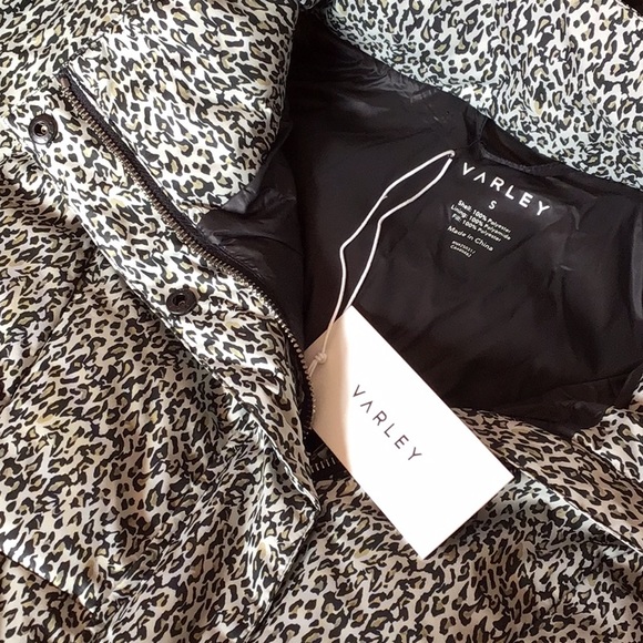 Varley Carmeline Puffer Jacket in Micro Leopard Print - Picture 16 of 16